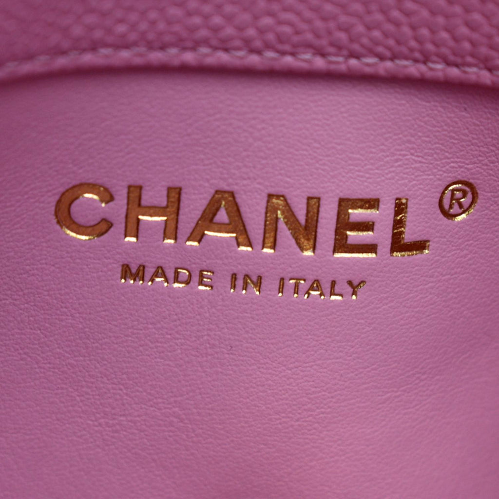 CHANEL Shiny Pick Me Up Flap Caviar Leather Belt Bag Pink