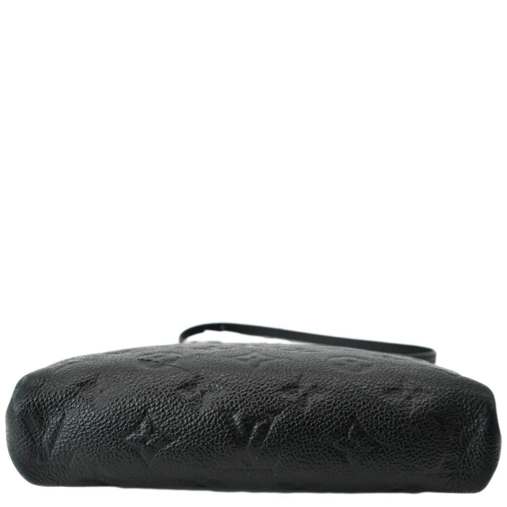 LOUIS VUITTON Pallas Monogram Empreinte Clutch Crossbody Bag Black