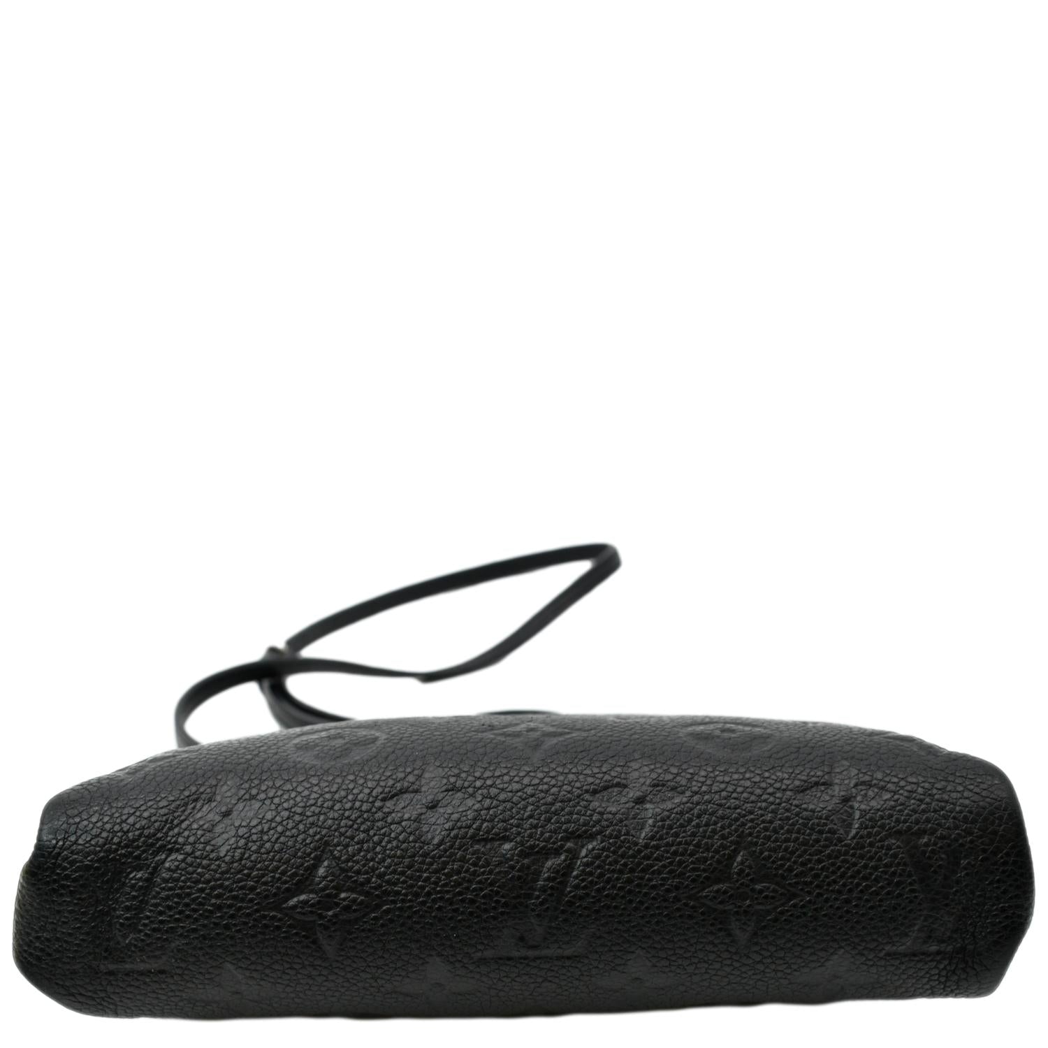 LOUIS VUITTON Pallas Monogram Empreinte Clutch Crossbody Bag Black