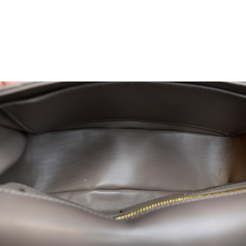 CHRISTIAN DIOR Caro Iridescent Leather Shoulder Bag Metallic Pink