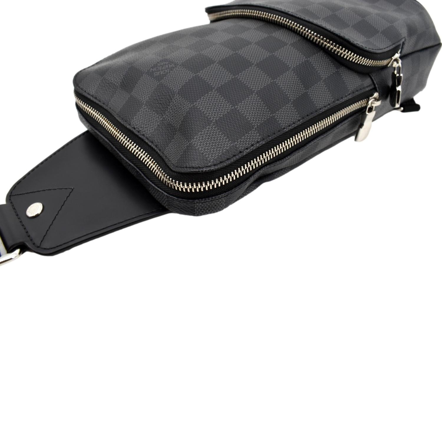 LOUIS VUITTON Avenue Sling Damier Graphite Backpack Bag Black