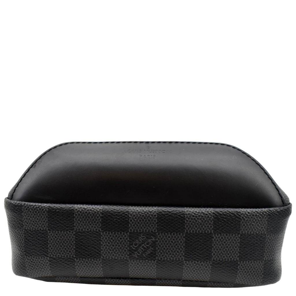 LOUIS VUITTON Avenue Sling Damier Graphite Backpack Bag Black
