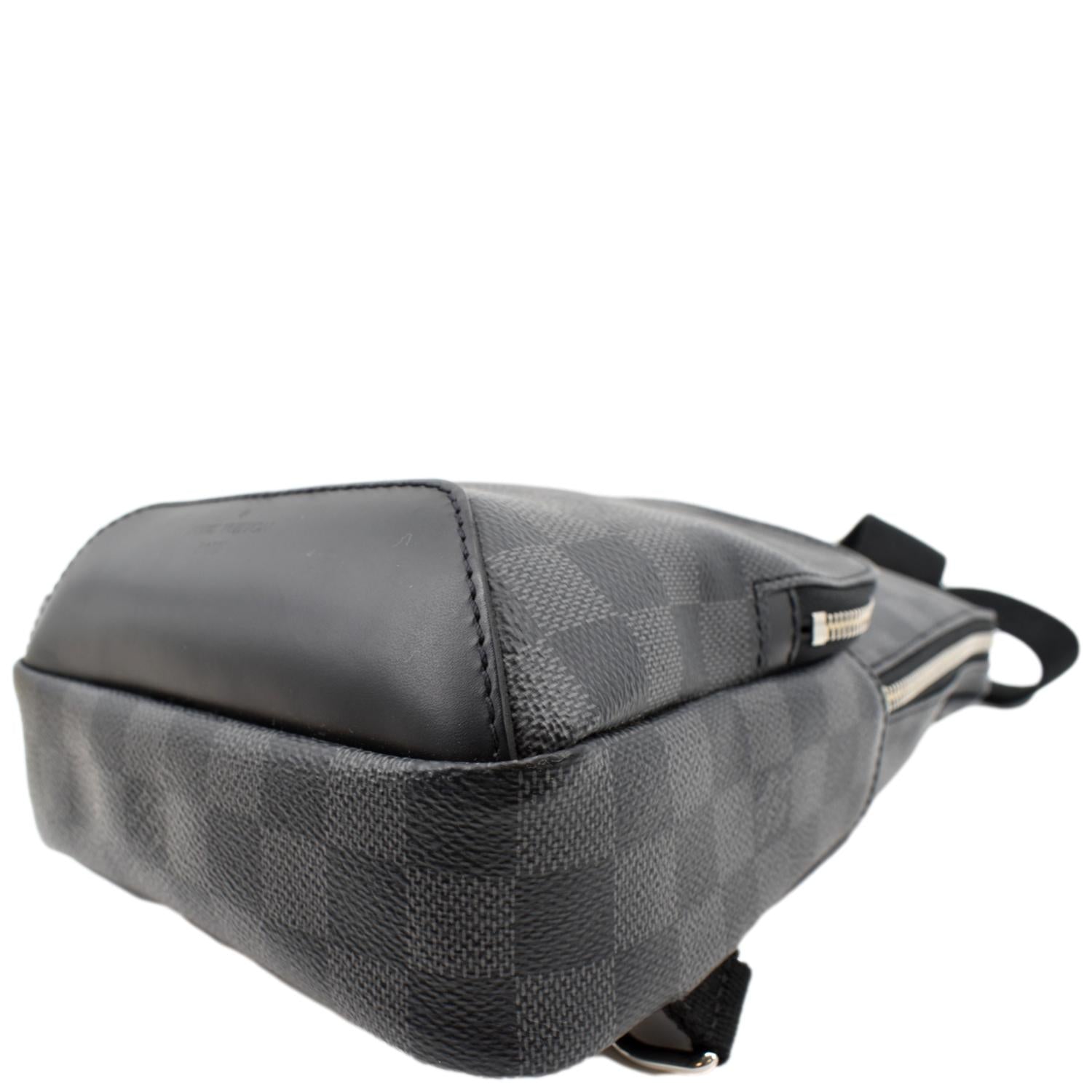 LOUIS VUITTON Avenue Sling Damier Graphite Backpack Bag Black
