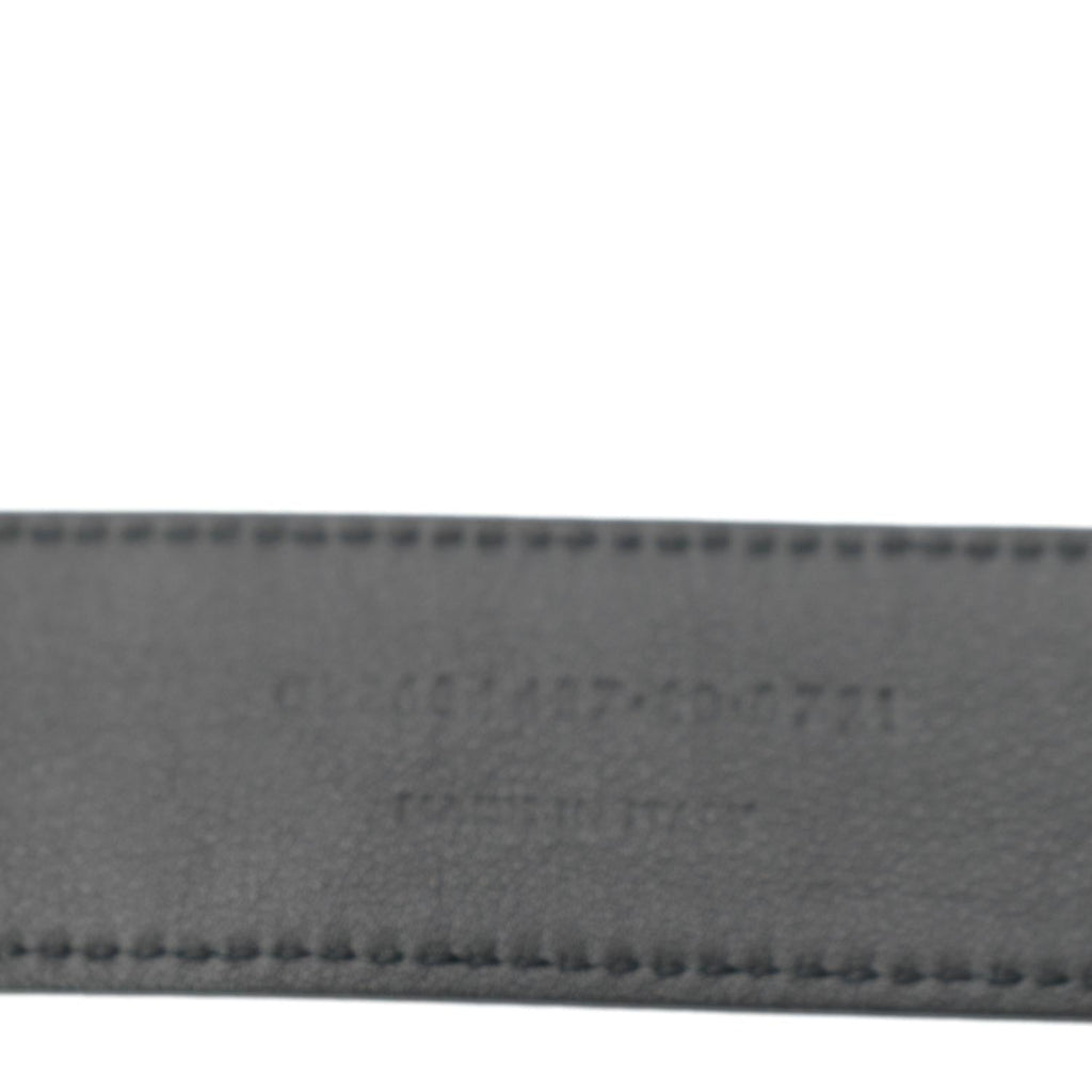 YVES SAINT LAURENT Monogram Leather Belt Black