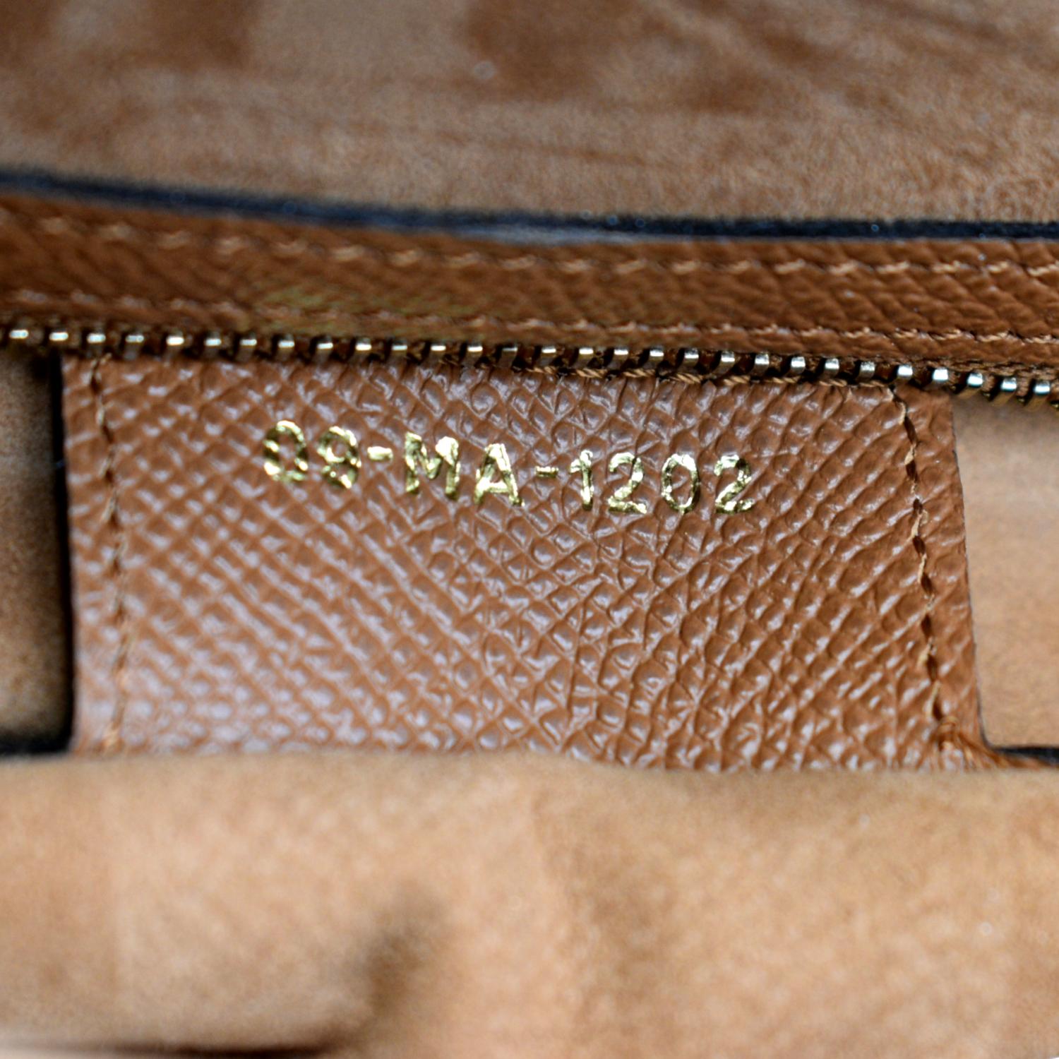CHRISTIAN DIOR Saddle Grained Calfskin Leather Satchel Bag Cognac
