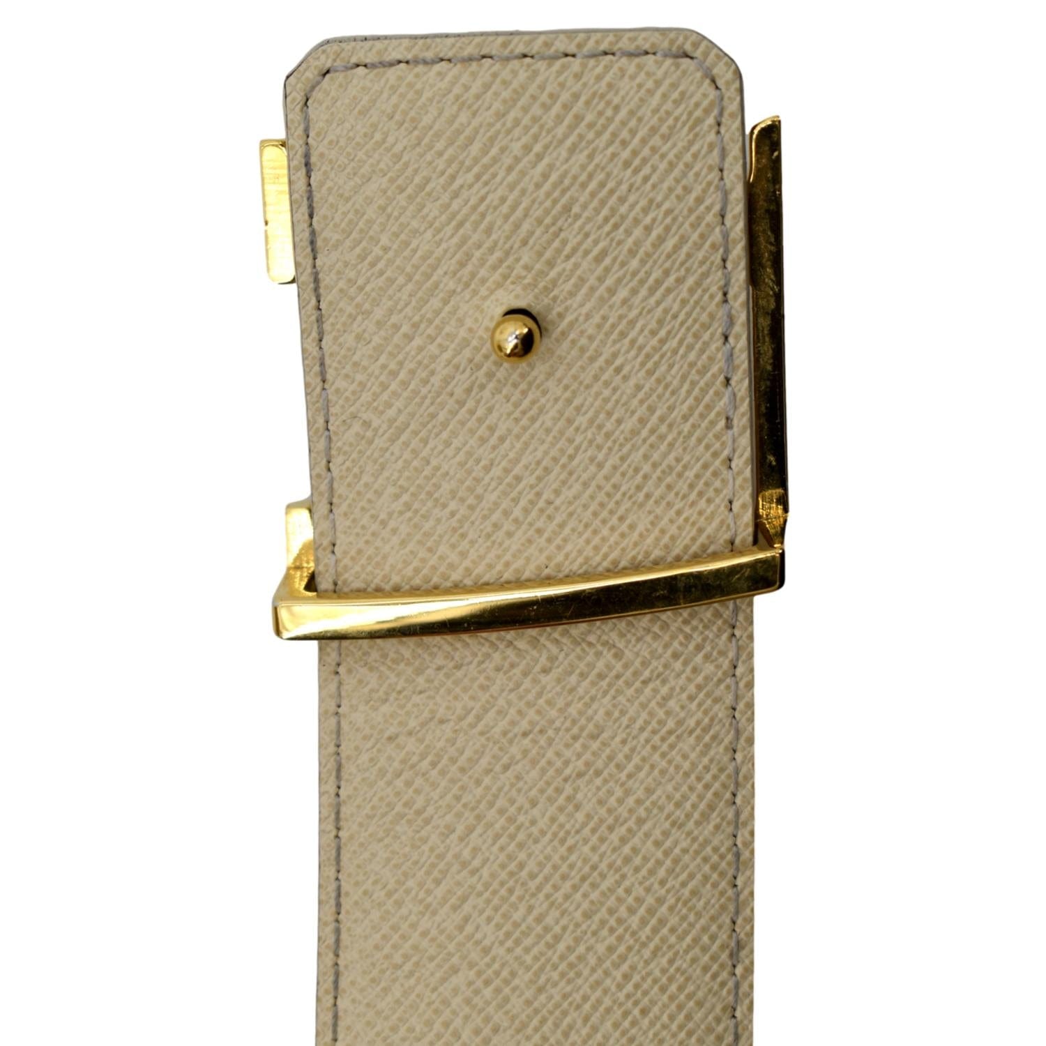 LOUIS VUITTON LV Initiales Damier Azur Belt White
