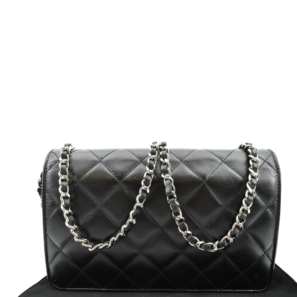 CHANEL Cambon Ligne Quilted Leather WOC Clutch Bag Black- Sold