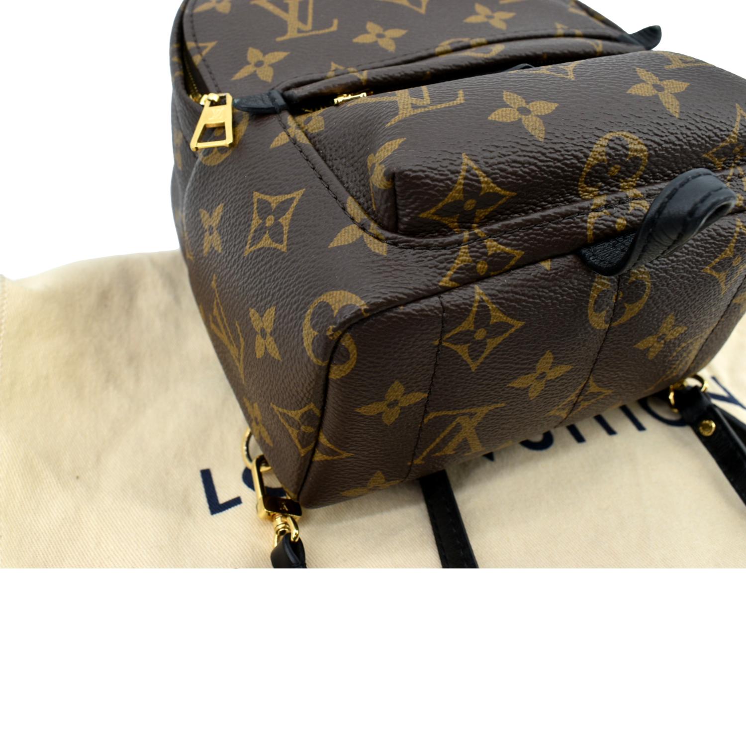 LOUIS VUITTON Palm Springs Mini Monogram Canvas Backpack Brown