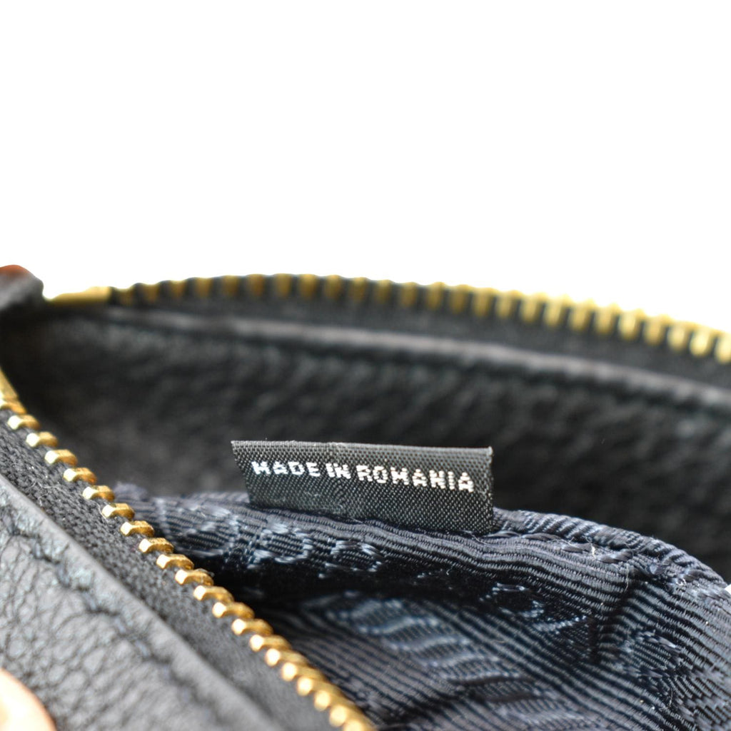PRADA Vitello Daino Leather Belt Bag Black