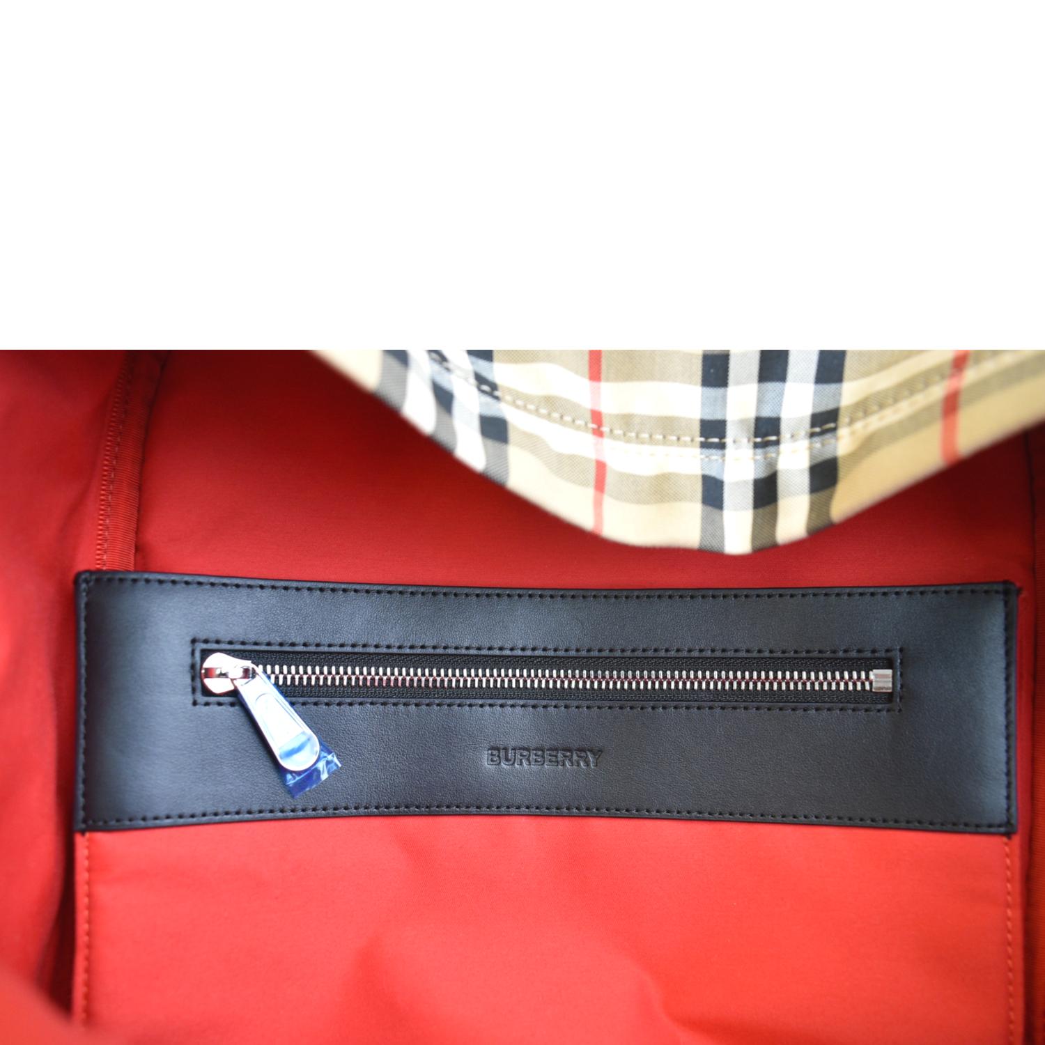 Burberry Vintage Check Nylon Backpack Bag Beige