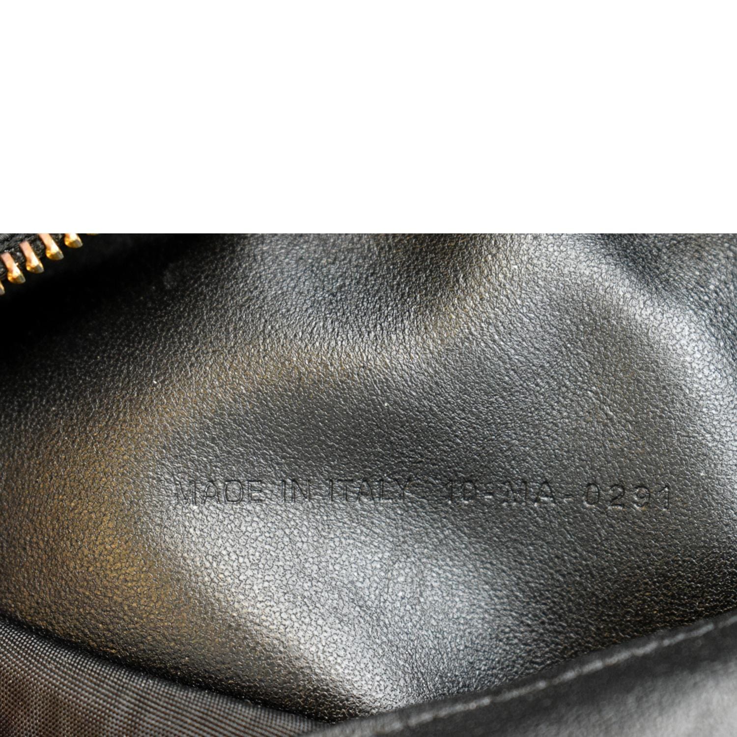 CHRISTIAN DIOR Caro Daily Cannage Calfskin Zipped Pouch Black