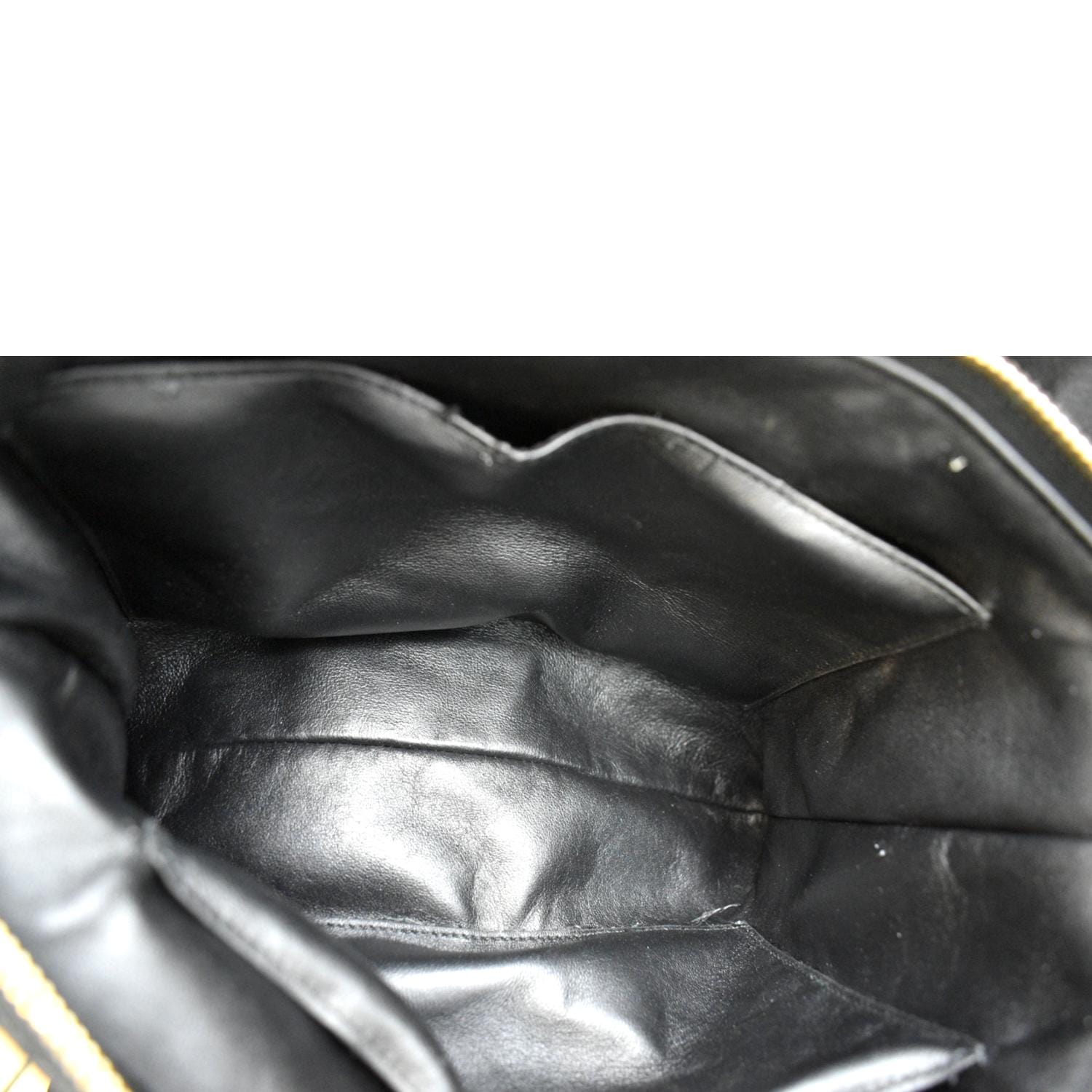 CHRISTIAN DIOR Caro Daily Cannage Calfskin Zipped Pouch Black