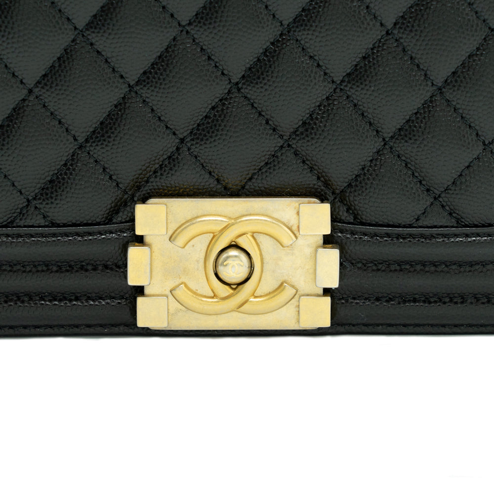 Chanel Small Leboy Cavier Black