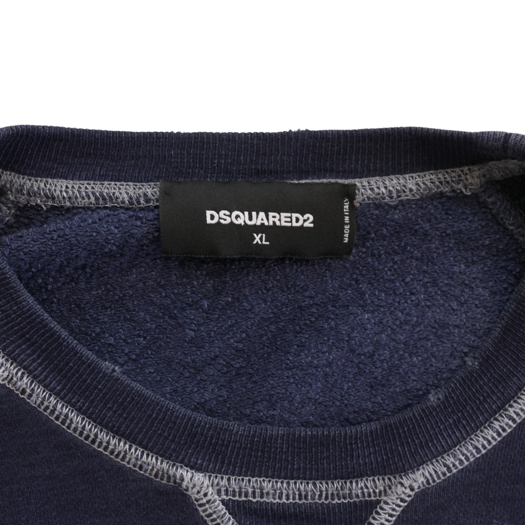 Dsquared2 Distressed Crewneck Sweater - Men's XL