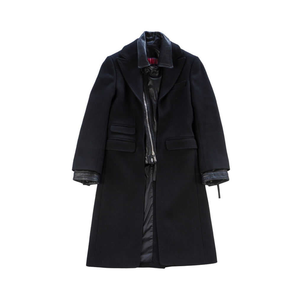 Dsquared2 Wool Leather Coat - Women's 42