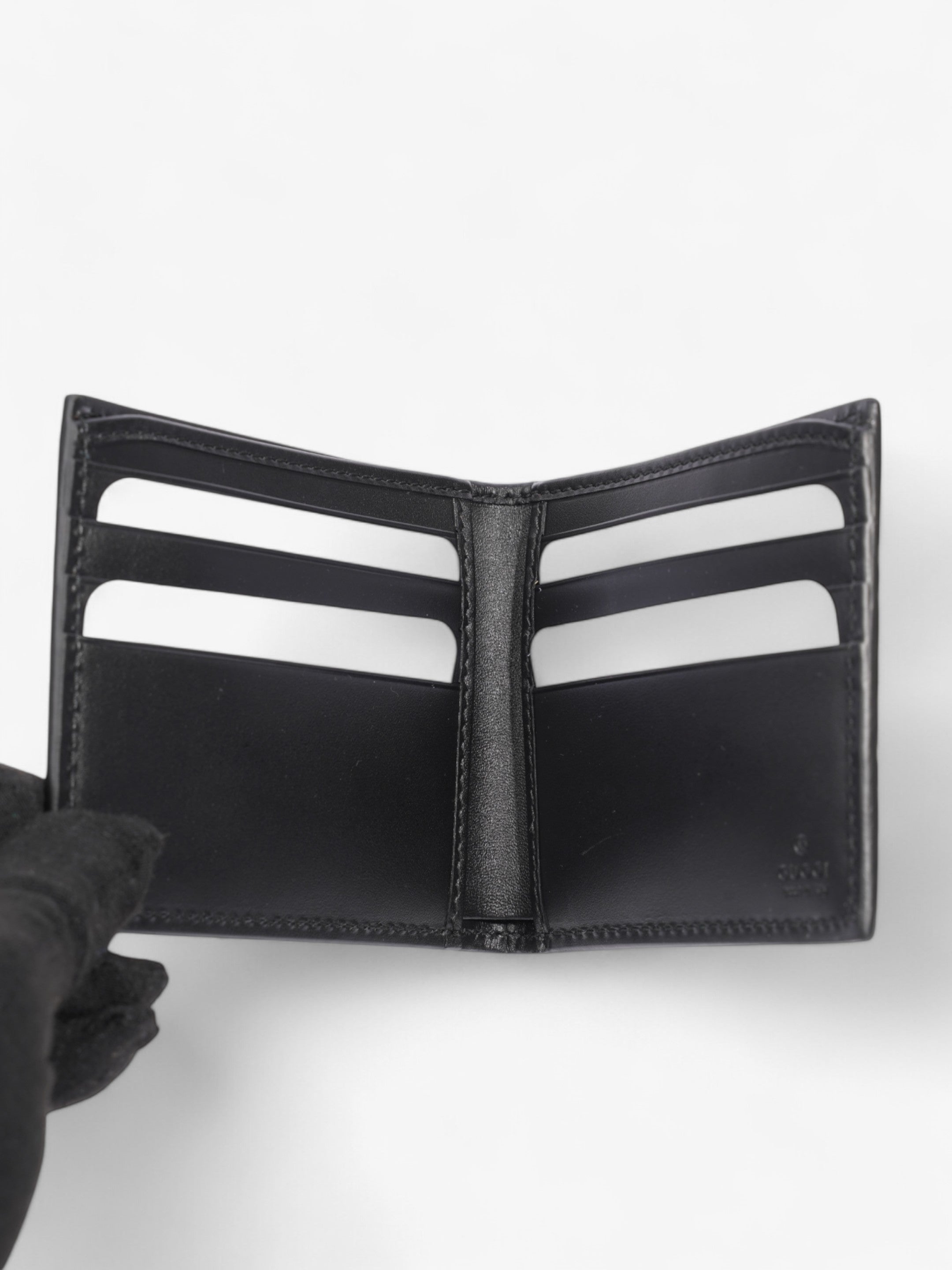 Gucci GG Embellished Wallet Black Leather