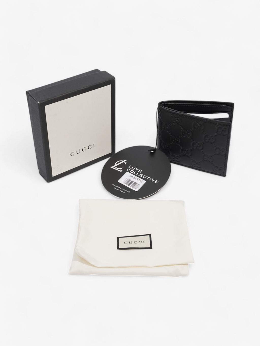 Gucci GG Embellished Wallet Black Leather