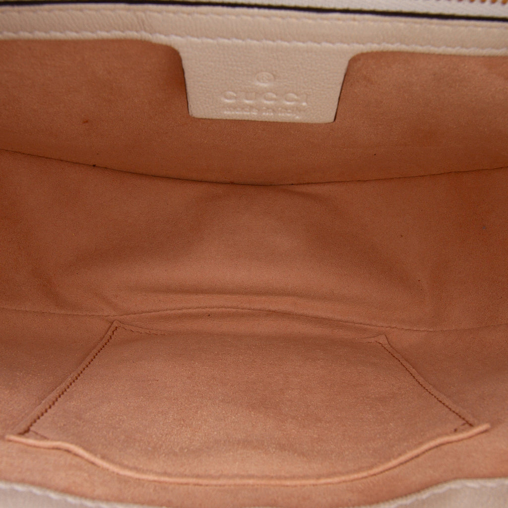 Padlock Saddle Shoulder Bag GG Coated Canvas and Leather Small