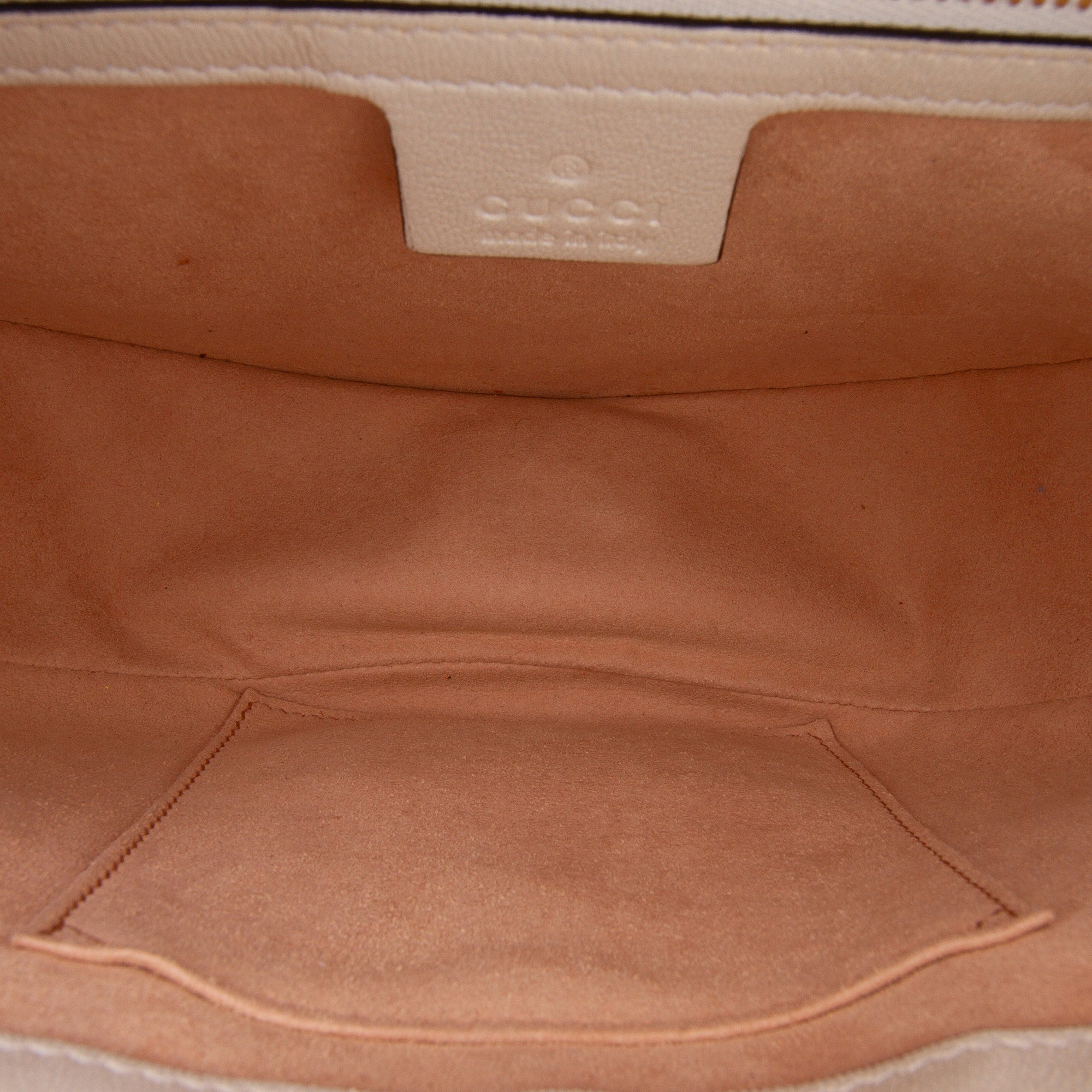 Padlock Saddle Shoulder Bag GG Coated Canvas and Leather Small