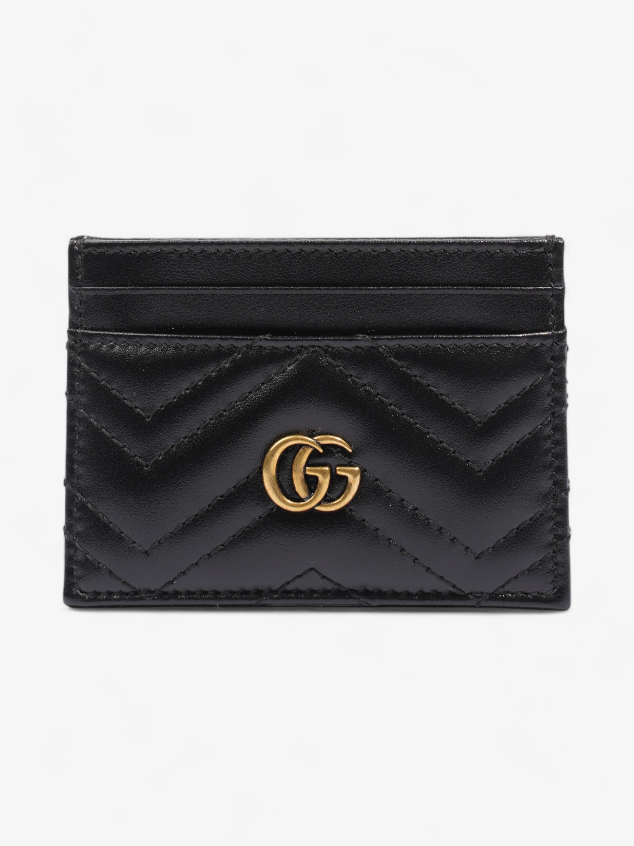 Gucci GG Marmont  Holder Black Matelasse Leather