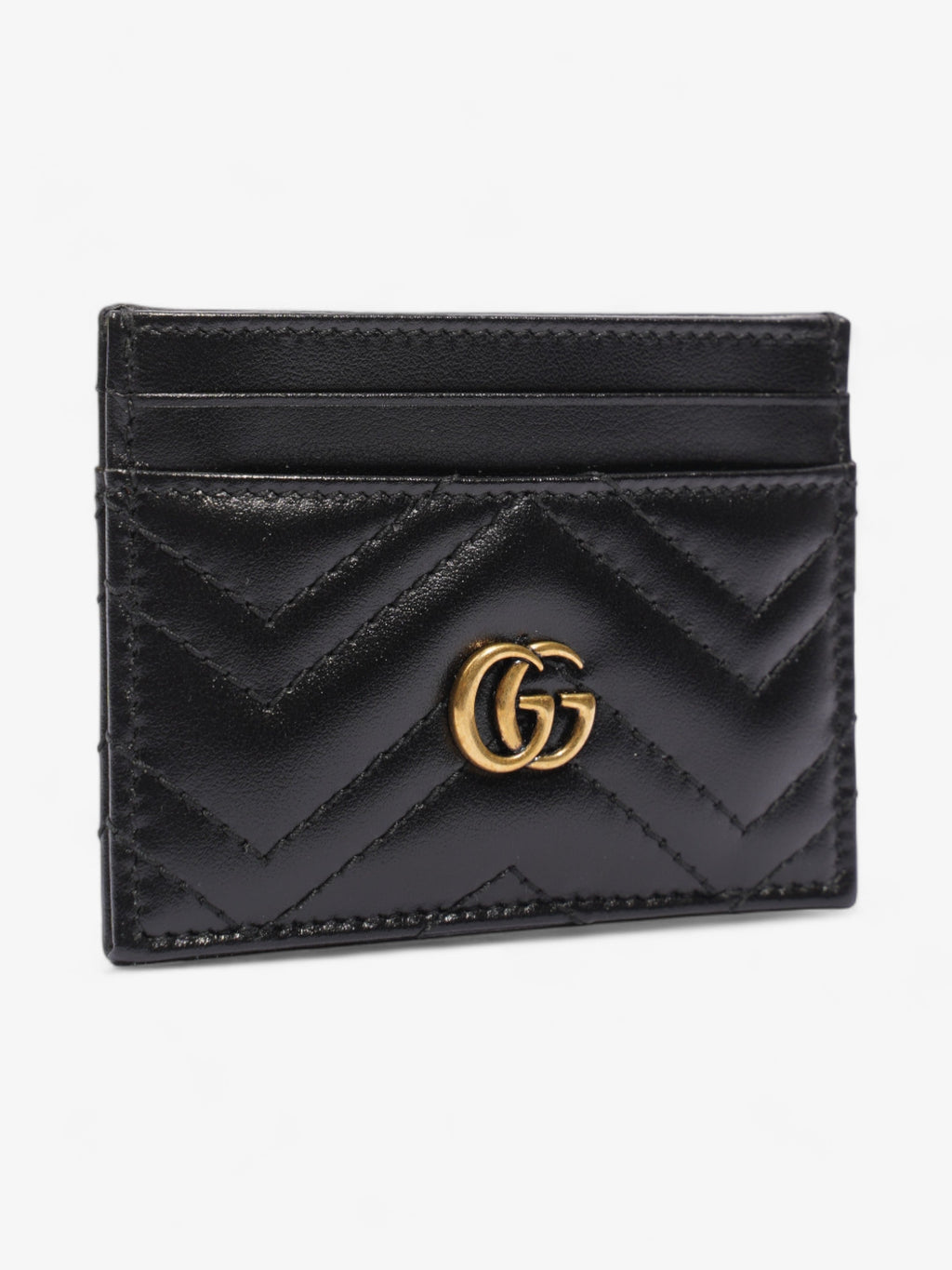 Gucci GG Marmont  Holder Black Matelasse Leather
