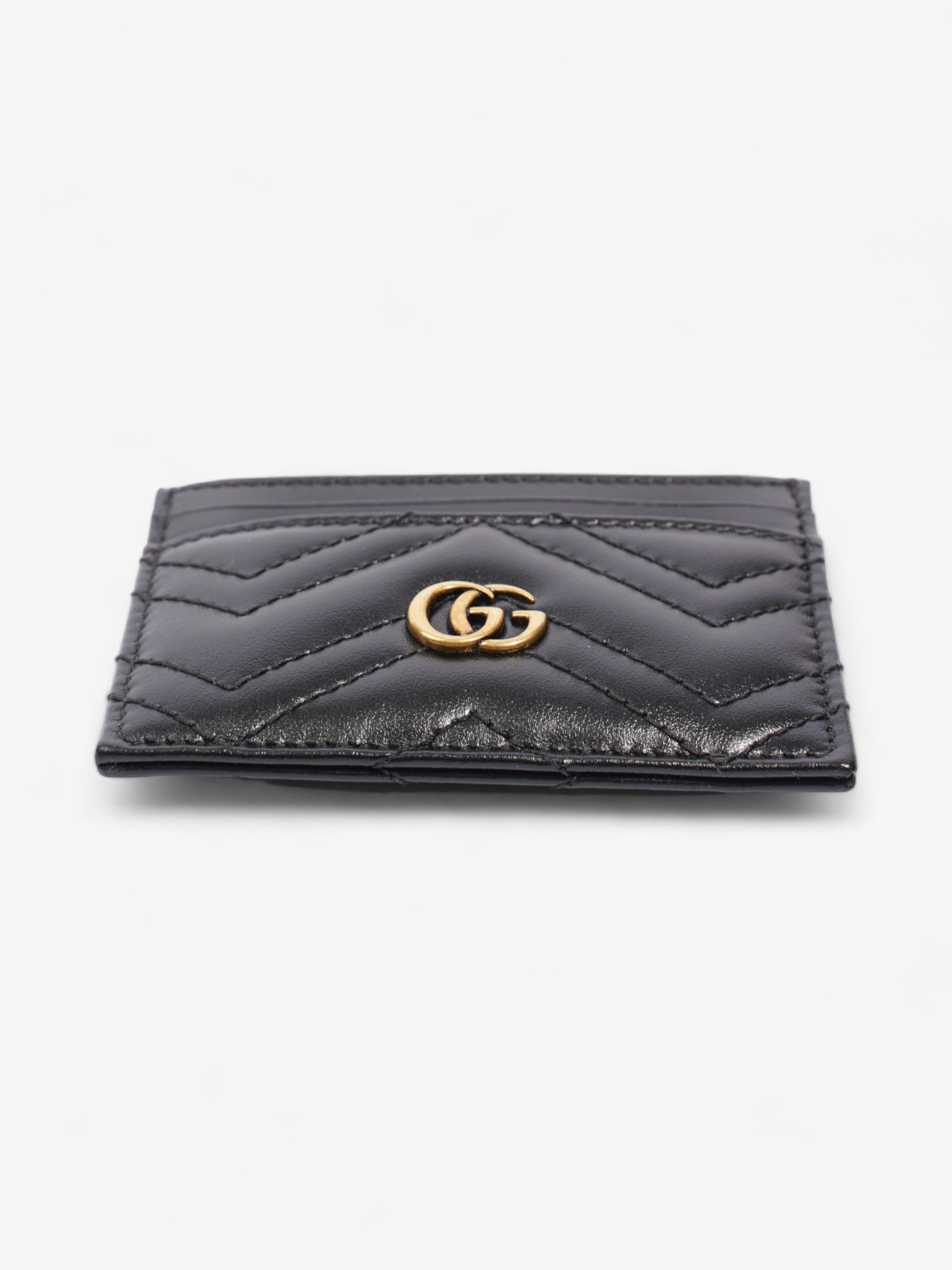 Gucci GG Marmont  Holder Black Matelasse Leather