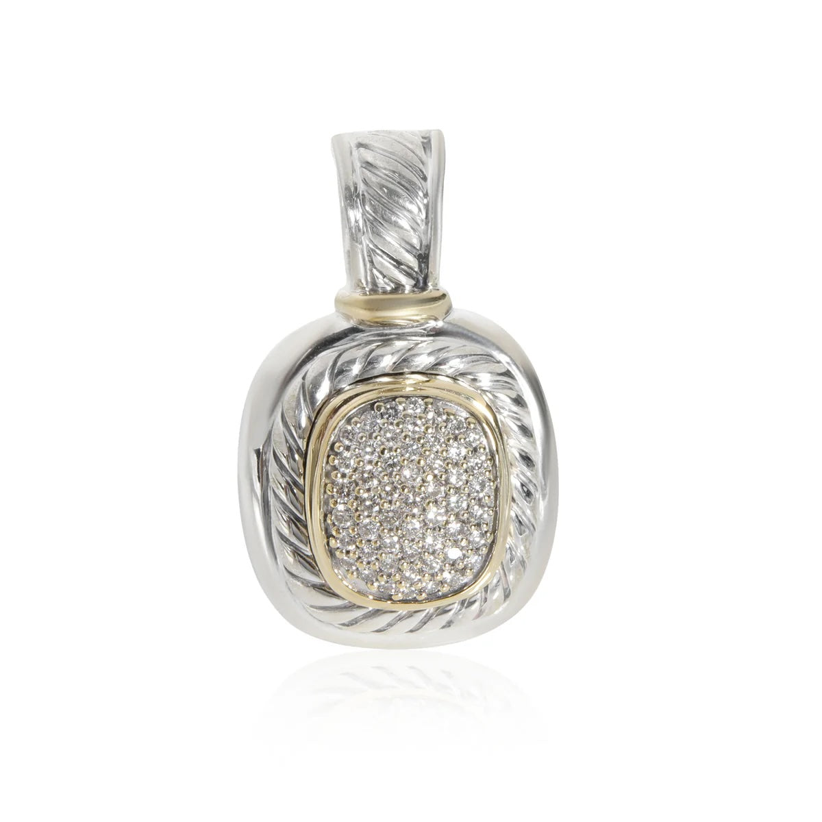 DY STERLING SILVER DIAMONDS 18K YELLOW GOLD ALBION® ENHANCER PENDANT