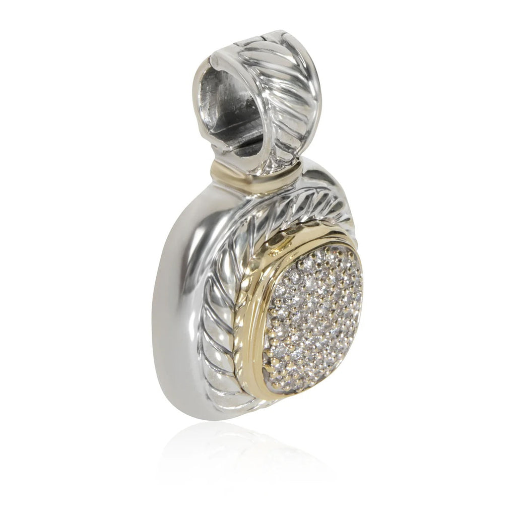 DY STERLING SILVER DIAMONDS 18K YELLOW GOLD ALBION® ENHANCER PENDANT