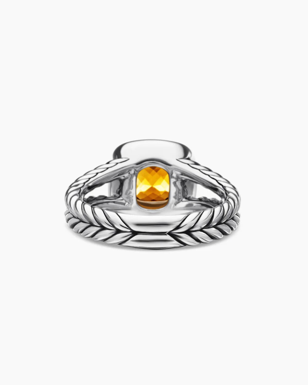 DY PETITE ALBION®  STERLING SILVER CITRINE DIAMONDS RING