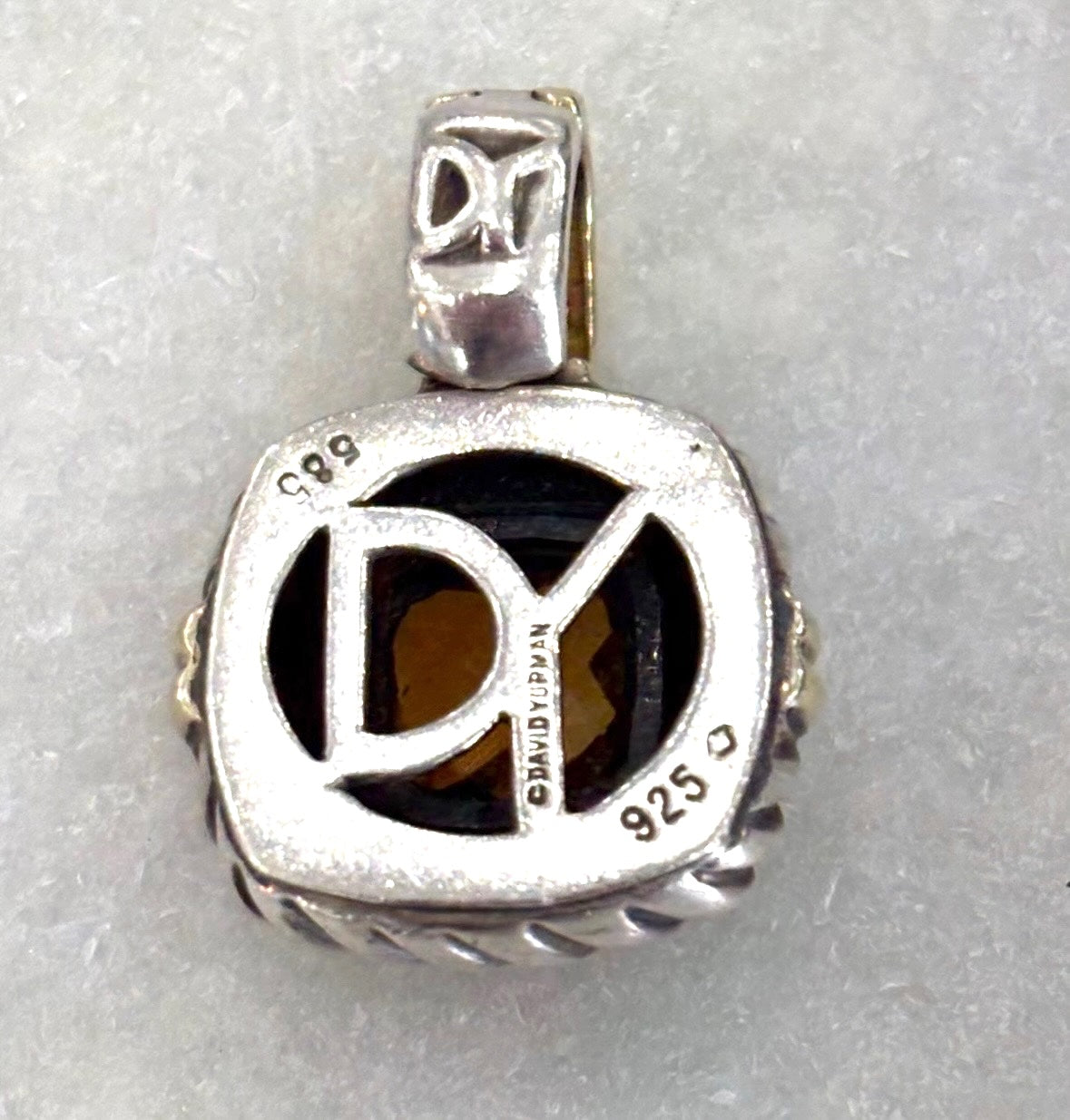 DY STERLING SILVER 14K YELLOW GOLD CITRINE ALBION ENHANCER PENDANT