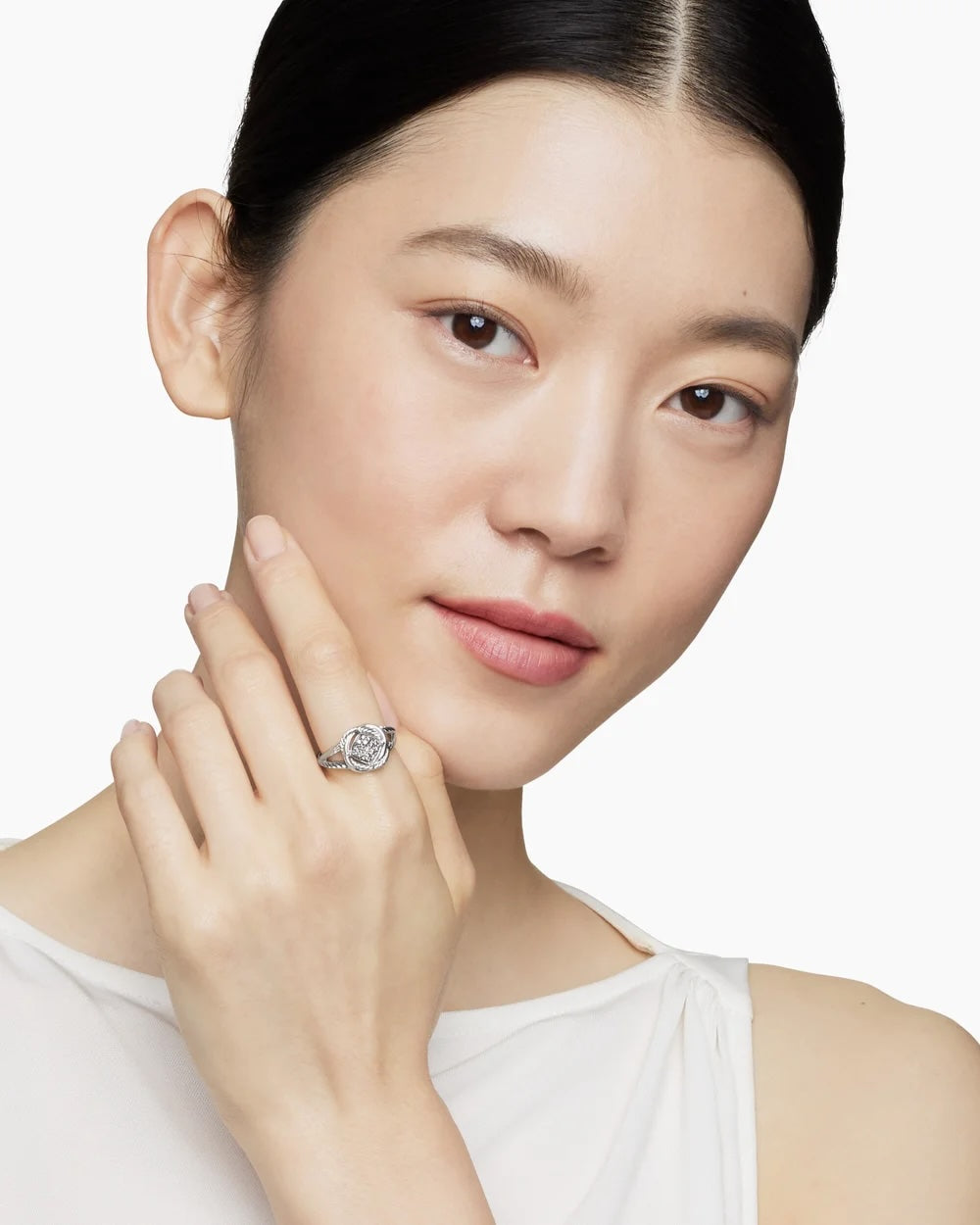 DY STERLING SILVER DIAMOND PAVE INFINITY RING