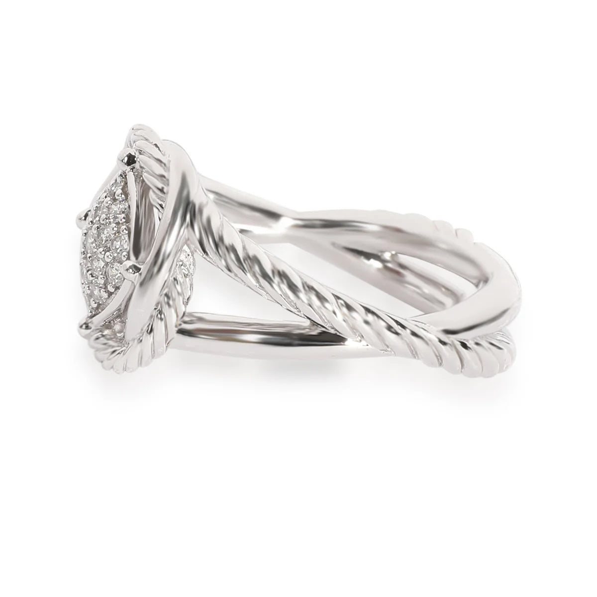 DY STERLING SILVER DIAMOND PAVE INFINITY RING