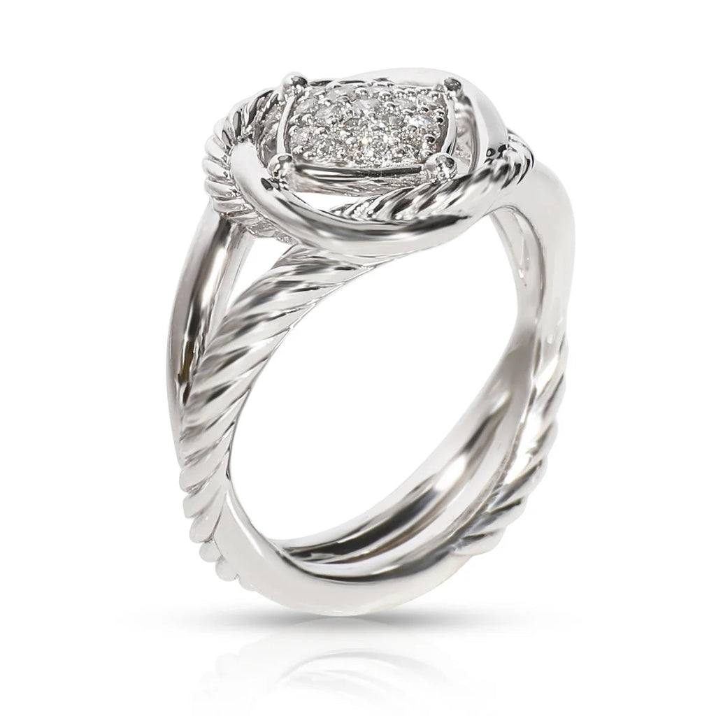 DY STERLING SILVER DIAMOND PAVE INFINITY RING