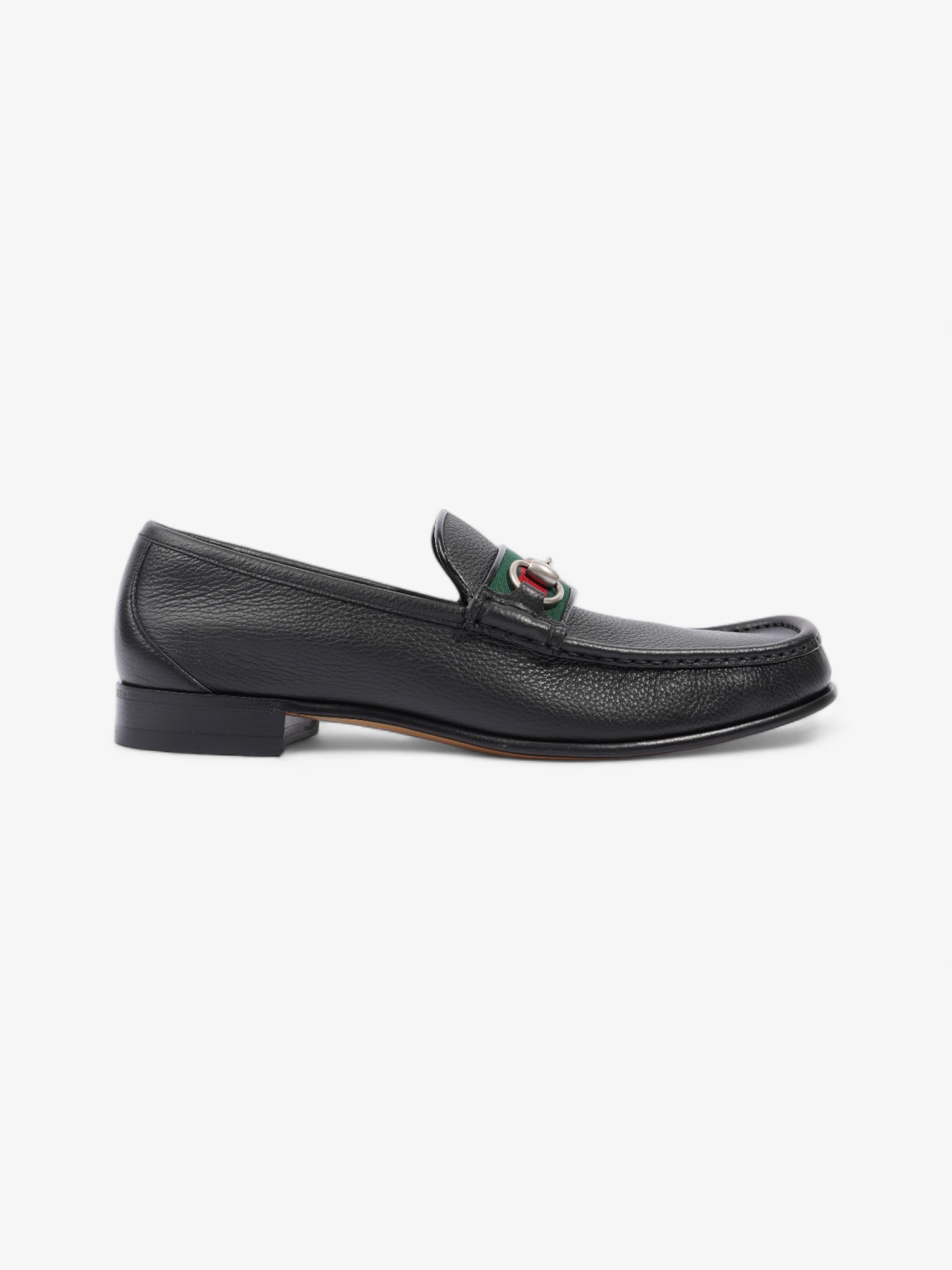 Gucci Horsebit Loafers Black / Green / Red Leather EU 45 UK 11
