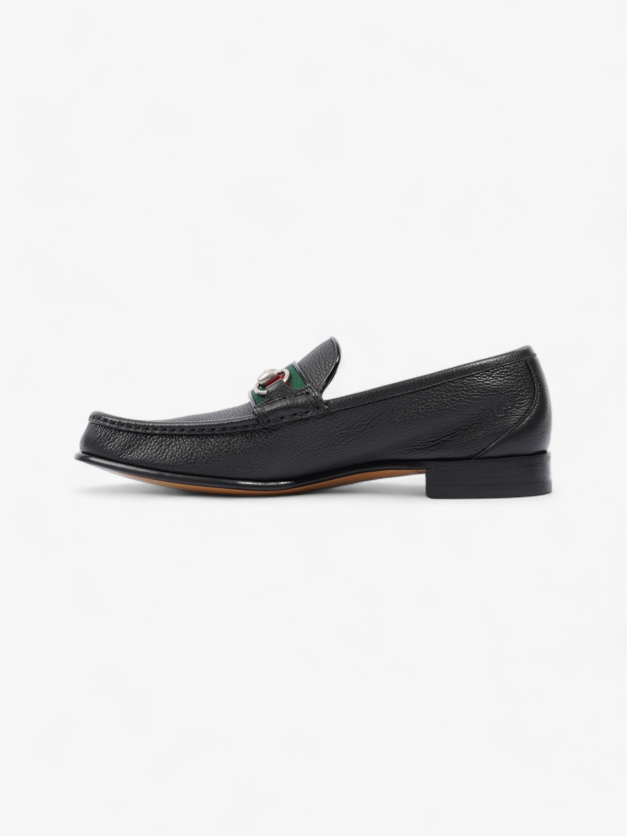 Gucci Horsebit Loafers Black / Green / Red Leather EU 45 UK 11