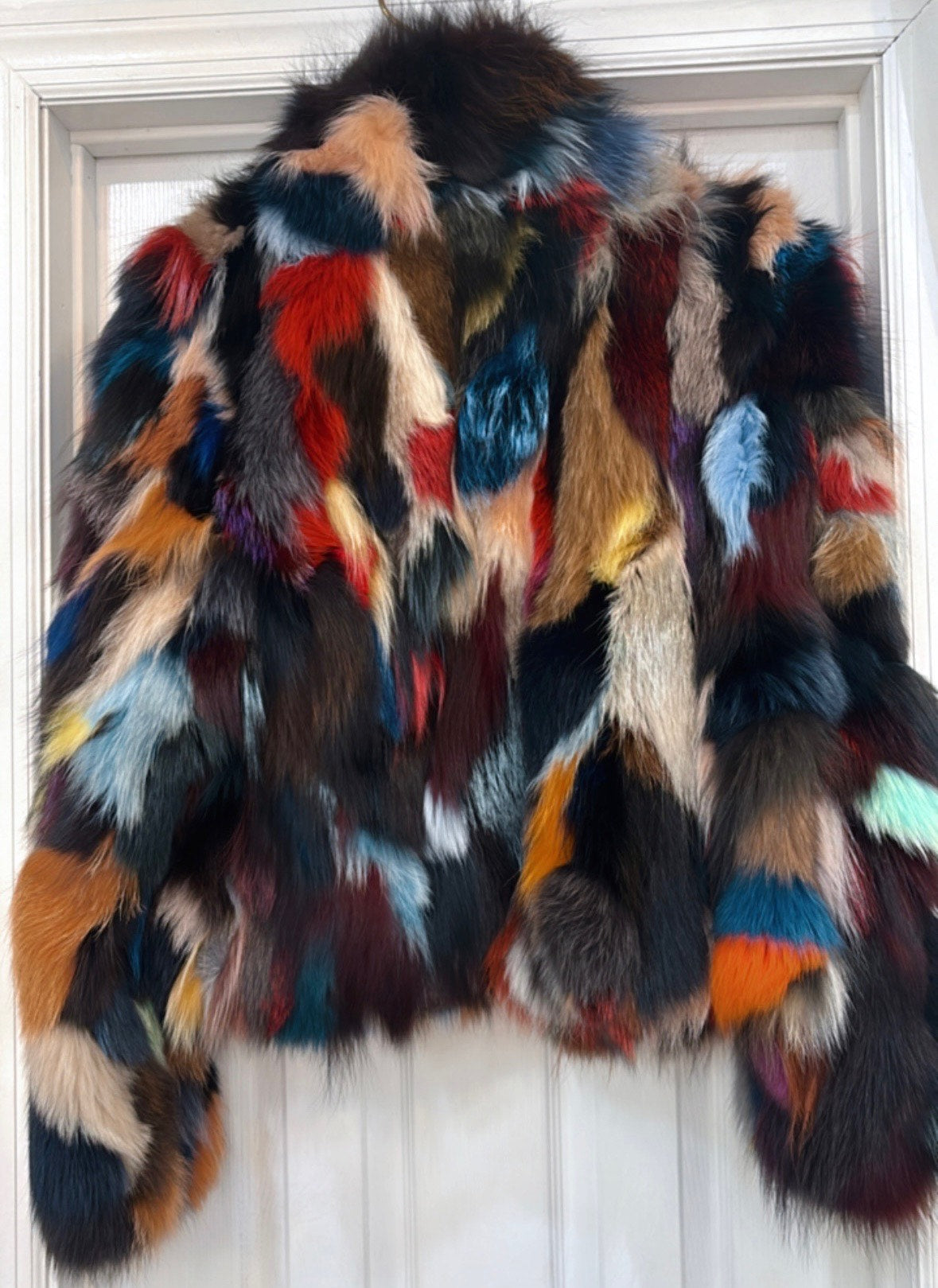 DYED FOX FUR JACKET