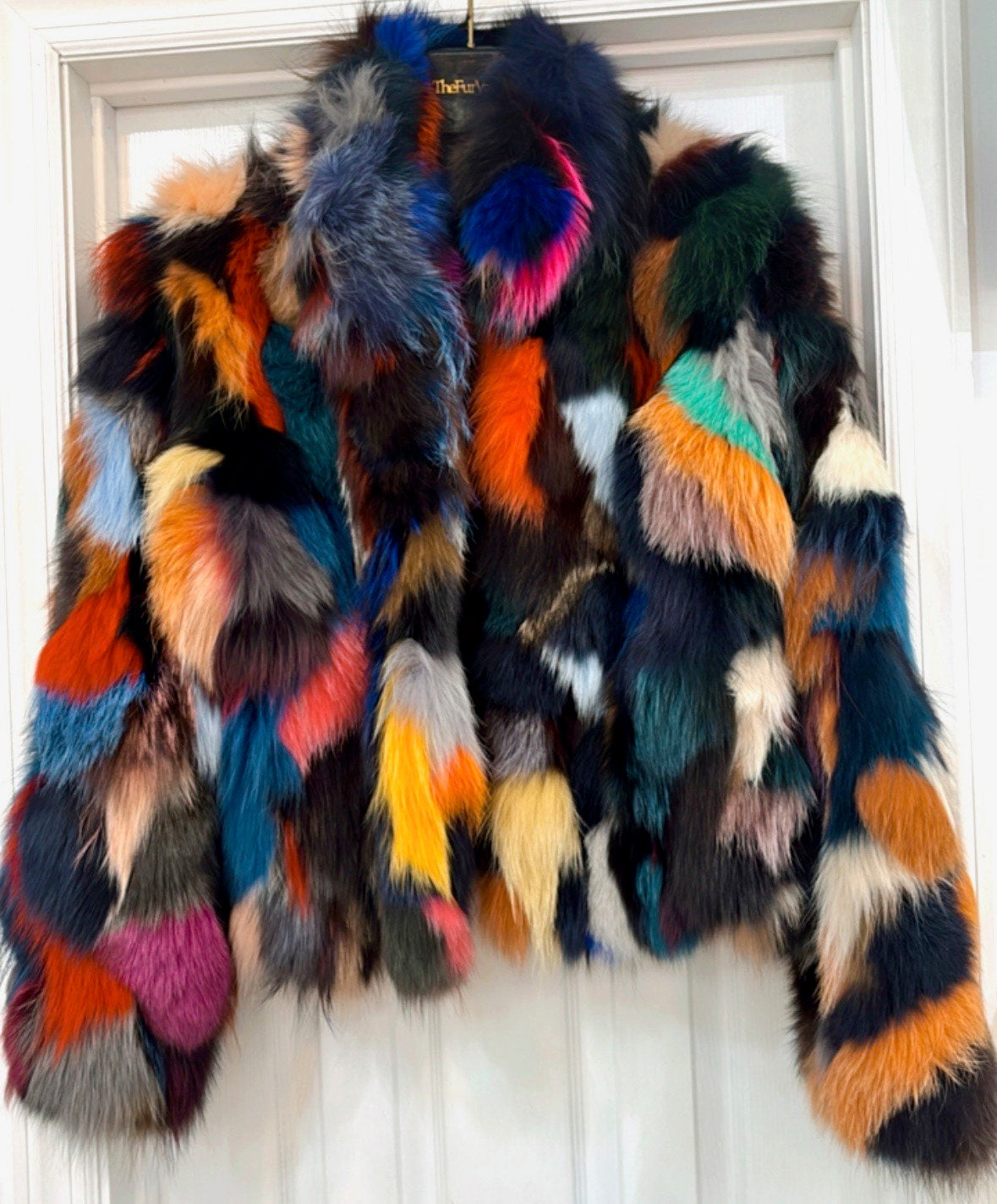 DYED FOX FUR JACKET