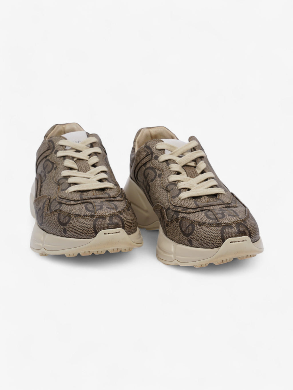 Gucci Rhyton Sneakers Beige  / Brown Canvas EU 37.5 UK 4.5