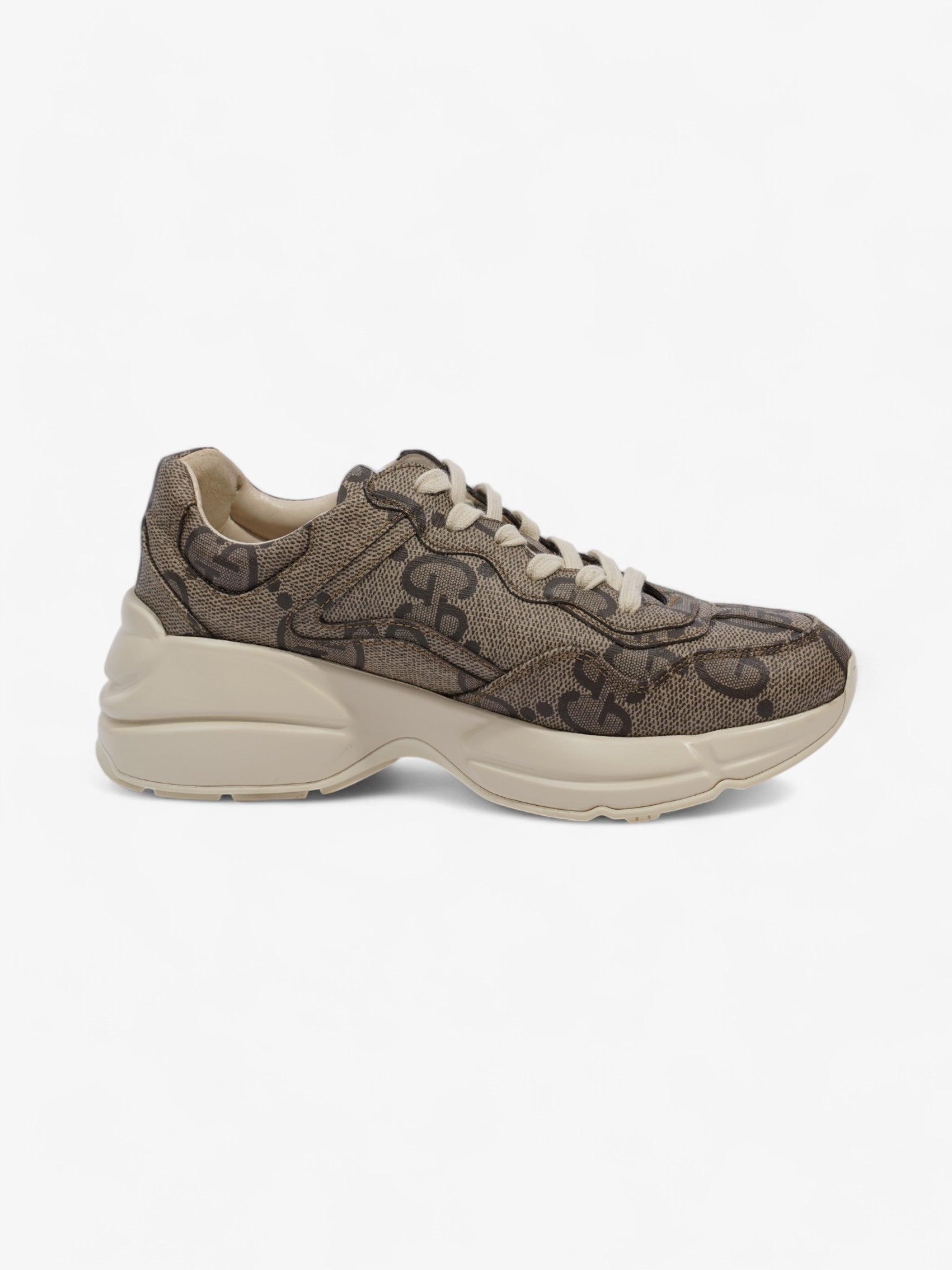 Gucci Rhyton Sneakers Beige  / Brown Canvas EU 37.5 UK 4.5