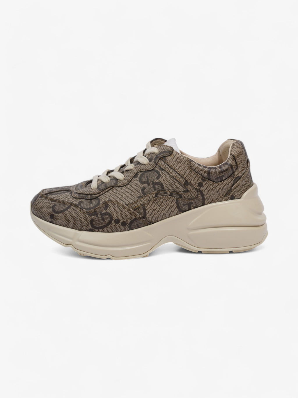 Gucci Rhyton Sneakers Beige  / Brown Canvas EU 37.5 UK 4.5