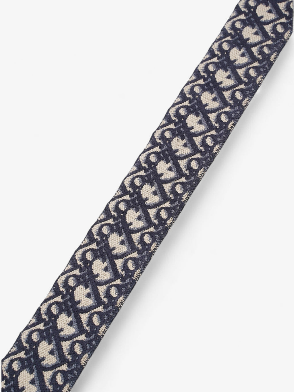 Christian Dior Adjustable Shoulder Strap With Ring Blue Oblique Cotton