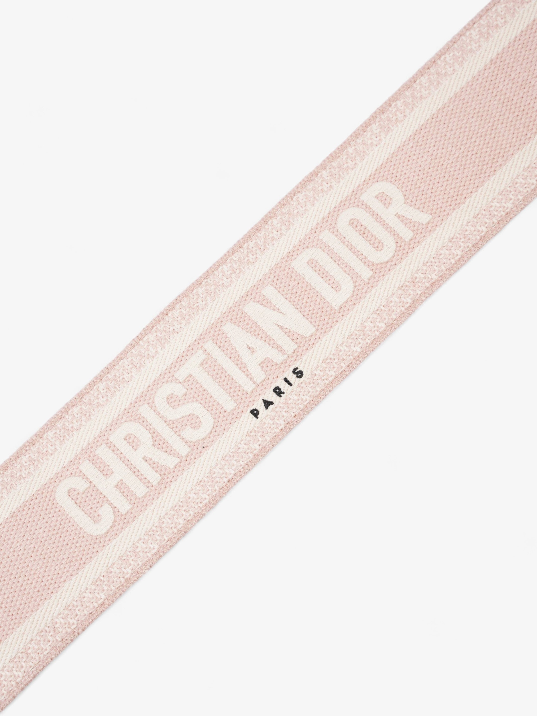 Christian Dior Embroidered Strap Pink / cream Canvas