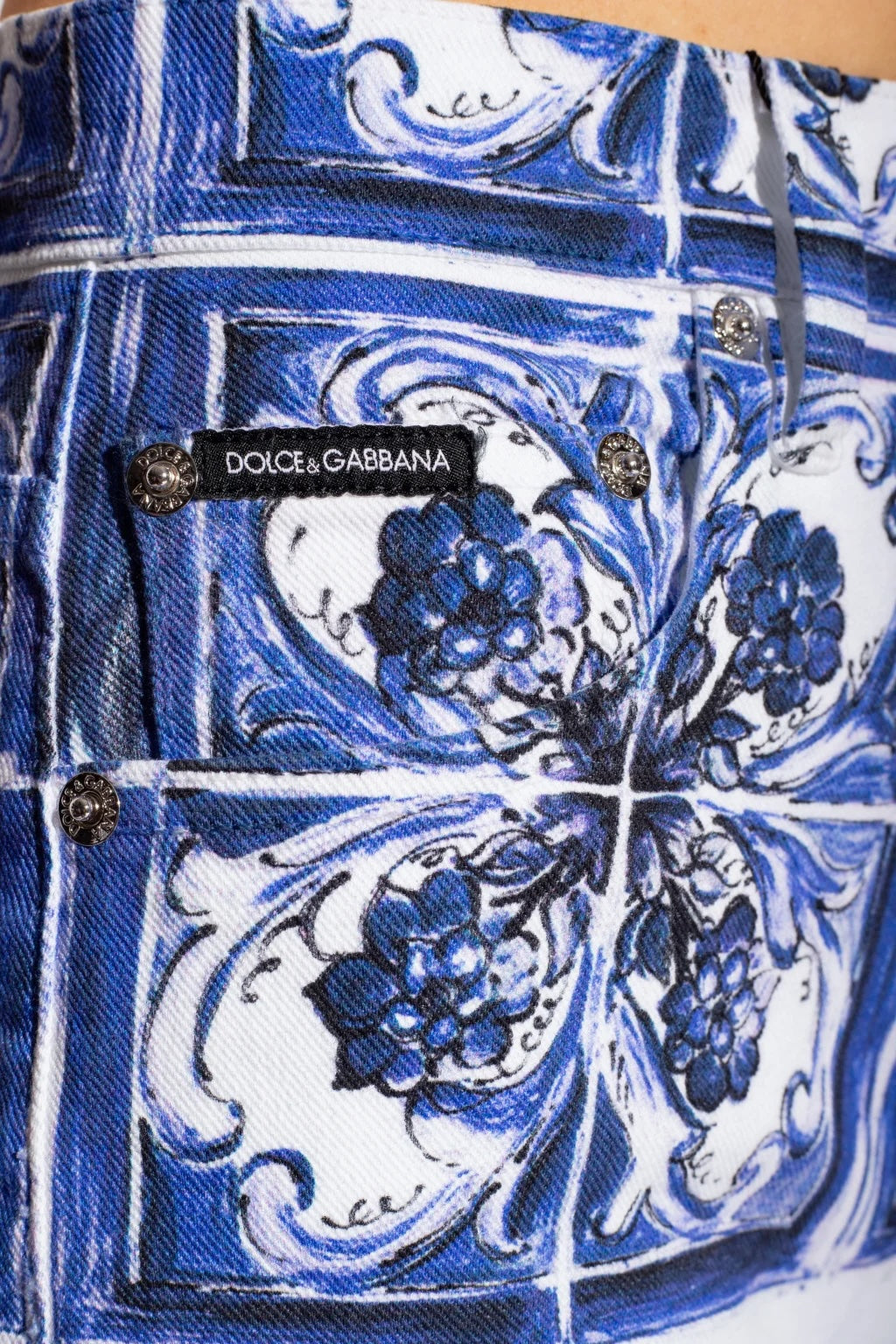 DOLCE & GABBANA MAJOLICA PRINT GRACE JEANS