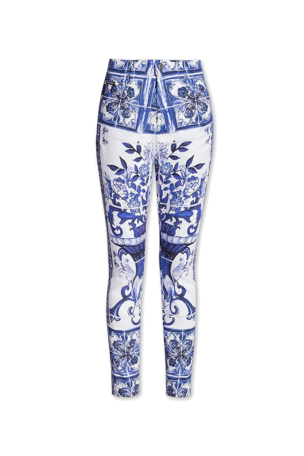DOLCE & GABBANA MAJOLICA PRINT GRACE JEANS