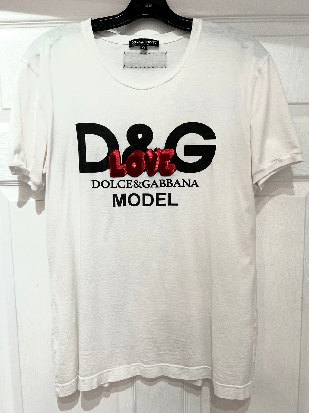 DOLCE & GABBANA MODEL LOVE EMBROIDERY TEE