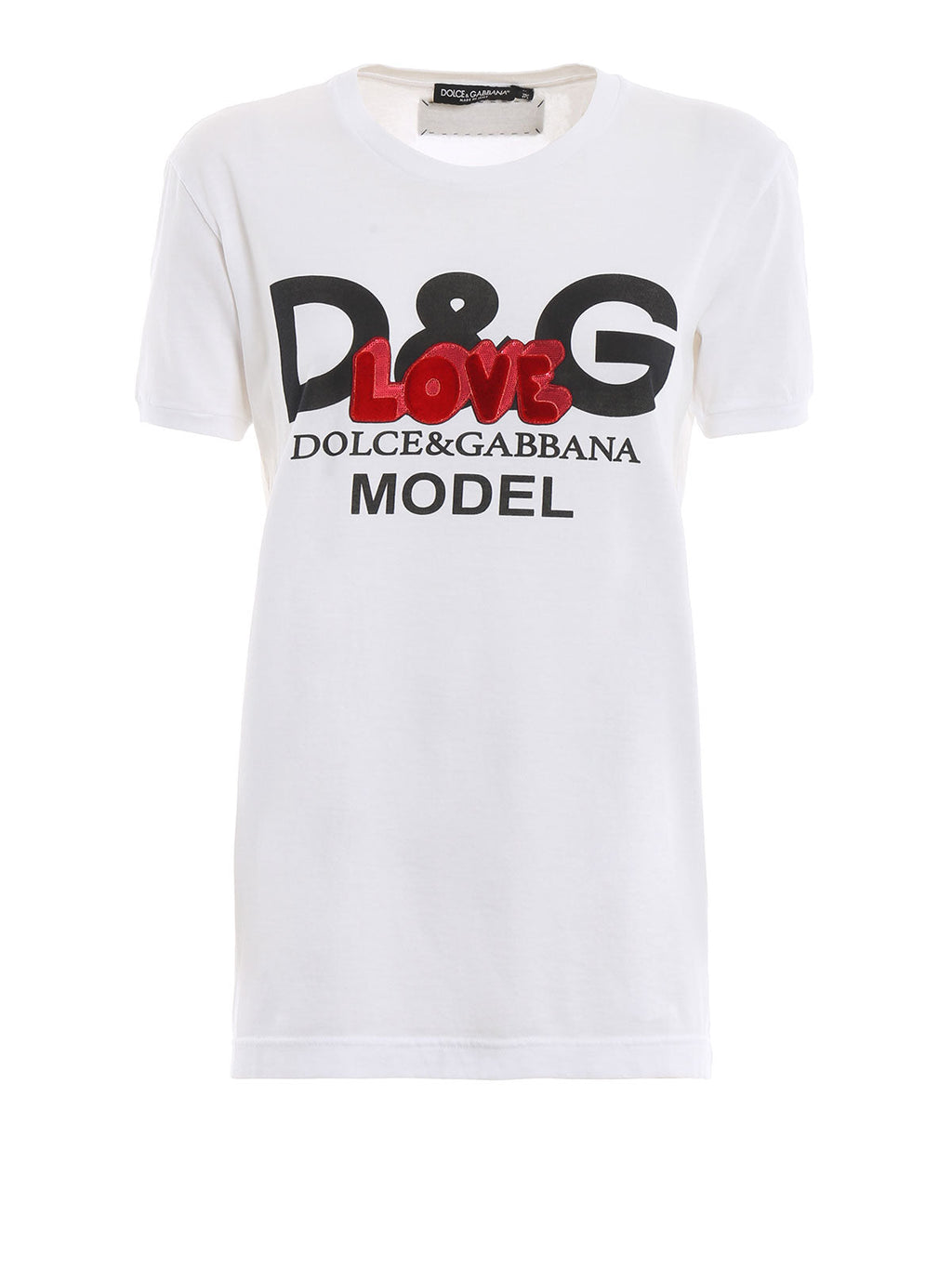 DOLCE & GABBANA MODEL LOVE EMBROIDERY TEE