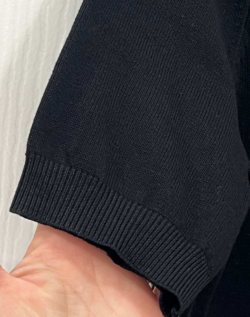 DOLCE & GABBANA CRYSTL HEART SHORT SLEEVE KNIT SWEATER
