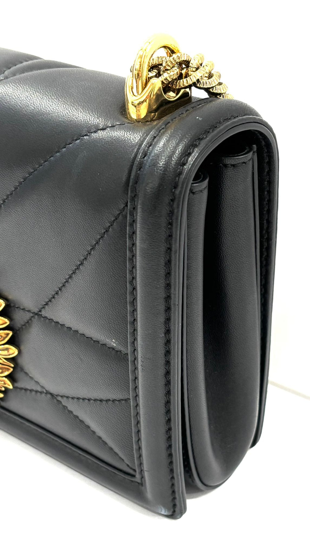 DOLCE & GABBANA MEDIUM DEVOTION QUILTED NAPPA LEATHER BAG