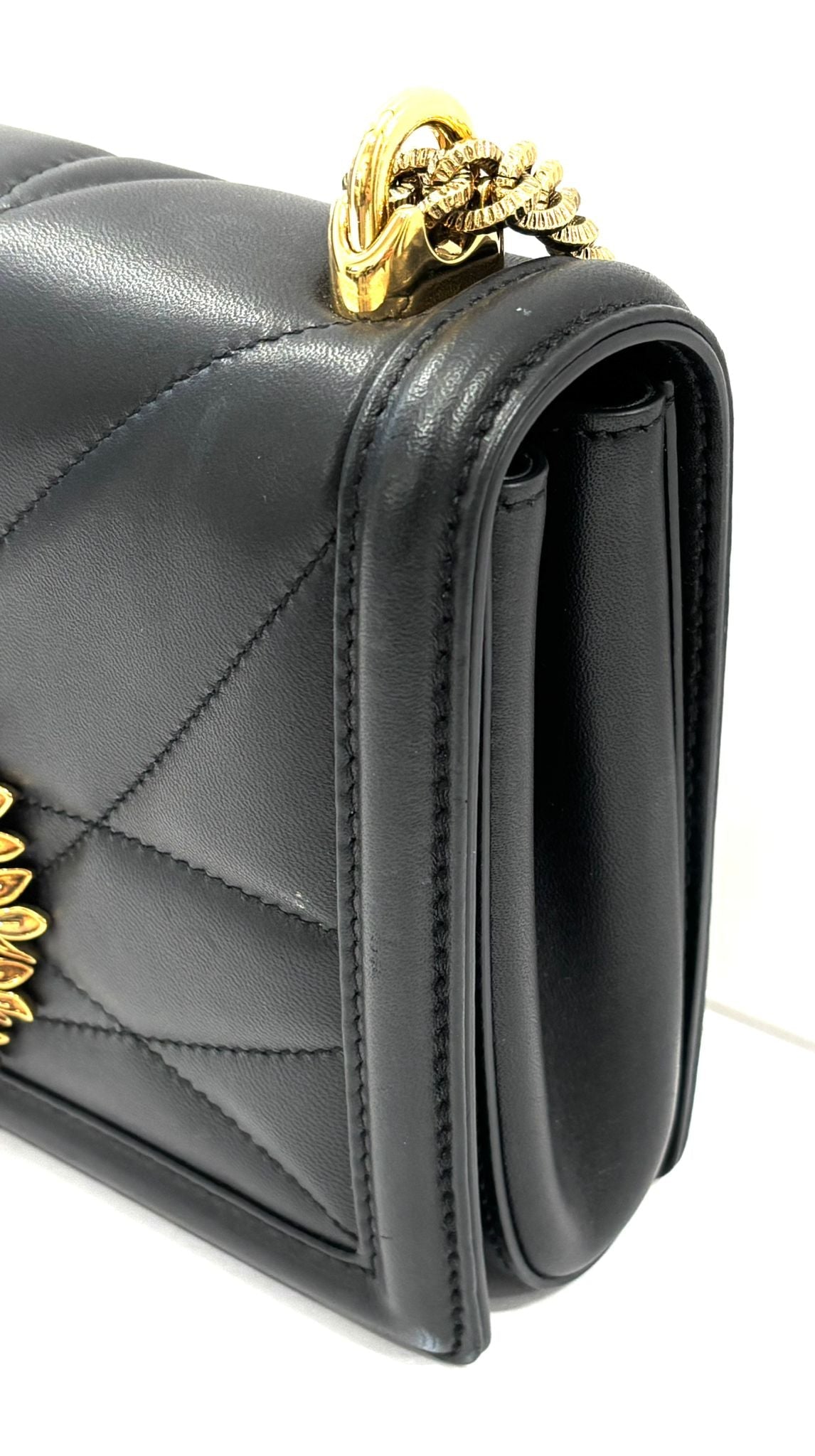 DOLCE & GABBANA MEDIUM DEVOTION QUILTED NAPPA LEATHER BAG
