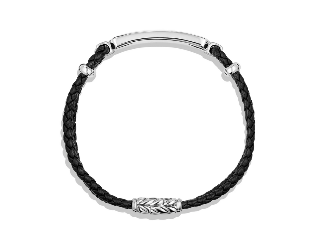 DAVID YURMAN Men's Leather Station Bracelet with Onyx